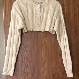 Fashion Nova Cream Knit Sweater